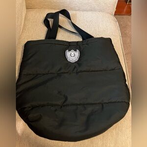 Victoria’s Secret pink black puffer travel carry bag